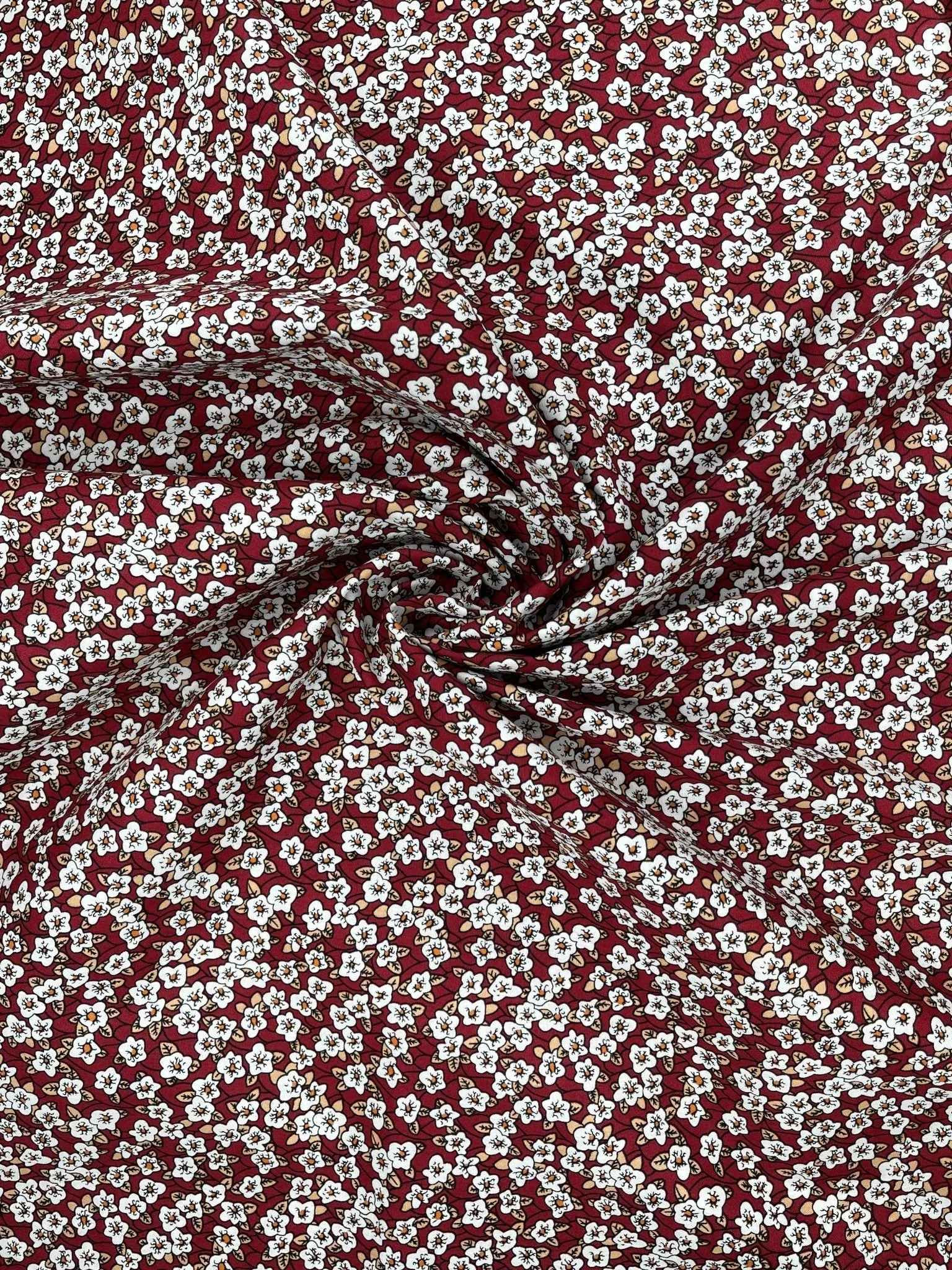 Ditsy floral - Washed 100% Cotton Poplin  Reactive Print - 8006