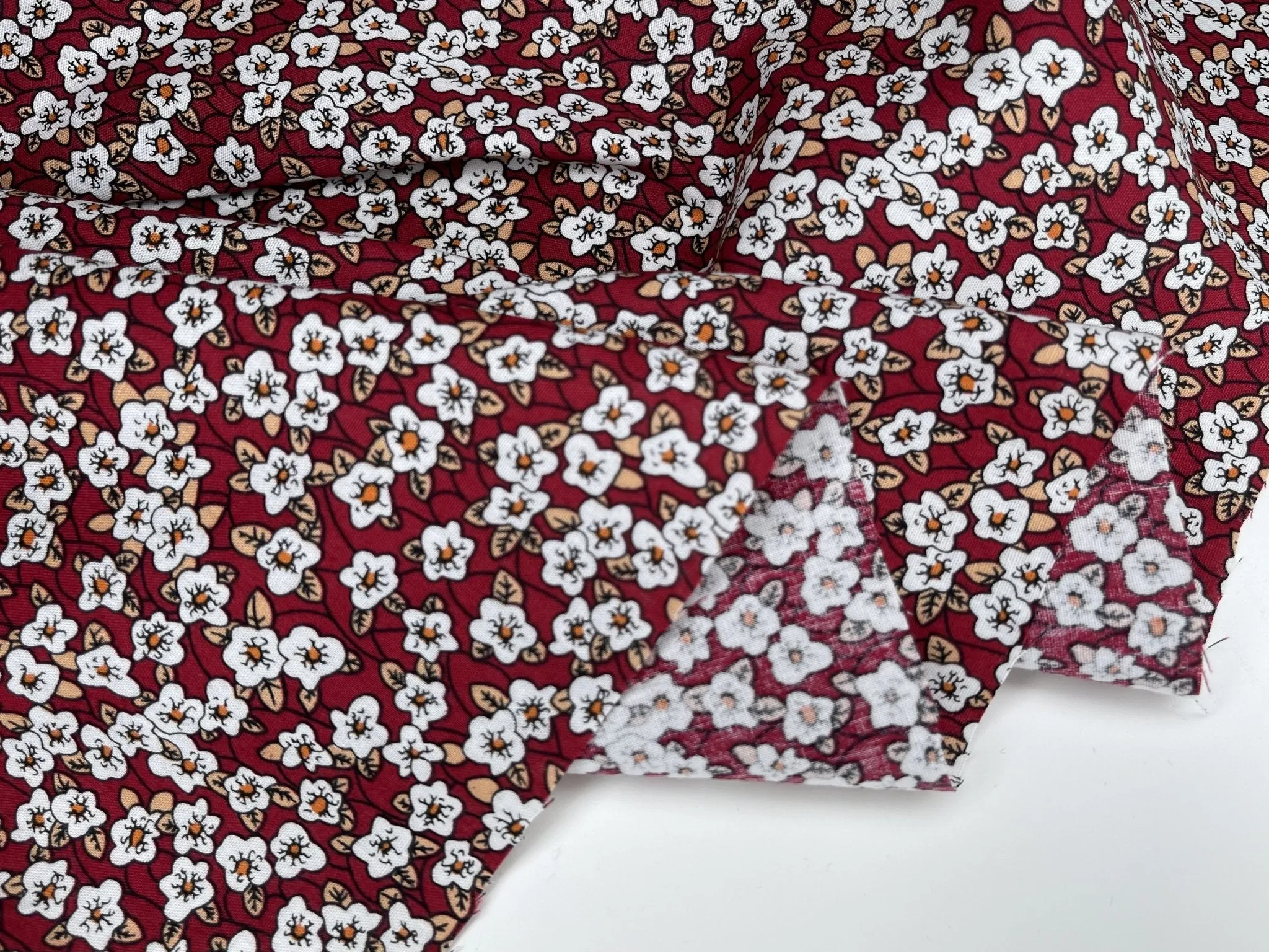 Ditsy floral - Washed 100% Cotton Poplin  Reactive Print - 8006