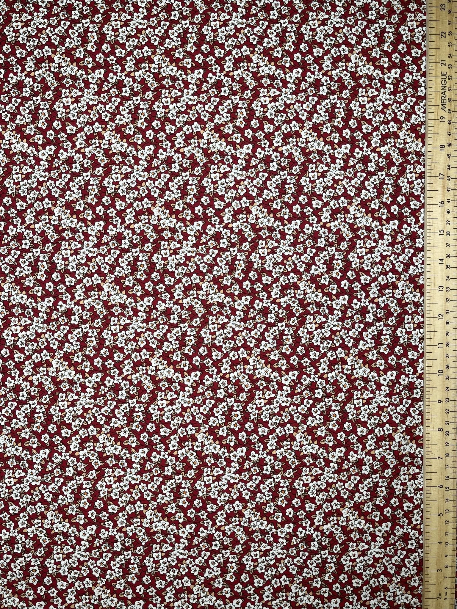 Ditsy floral - Washed 100% Cotton Poplin  Reactive Print - 8006