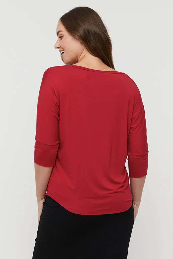 Dolman Sleeve Top - True Red