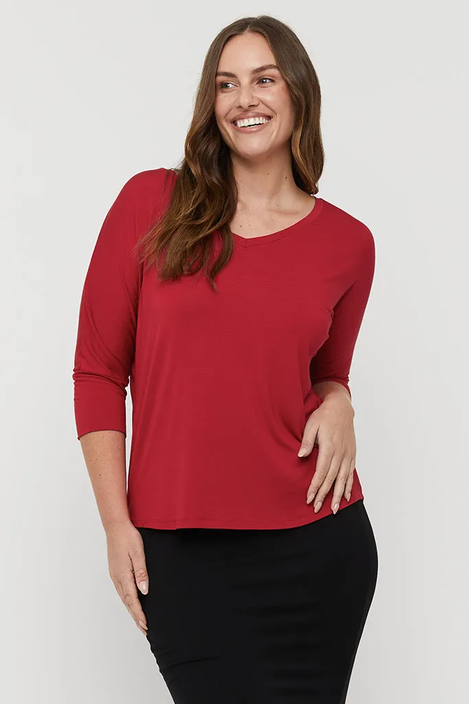 Dolman Sleeve Top - True Red