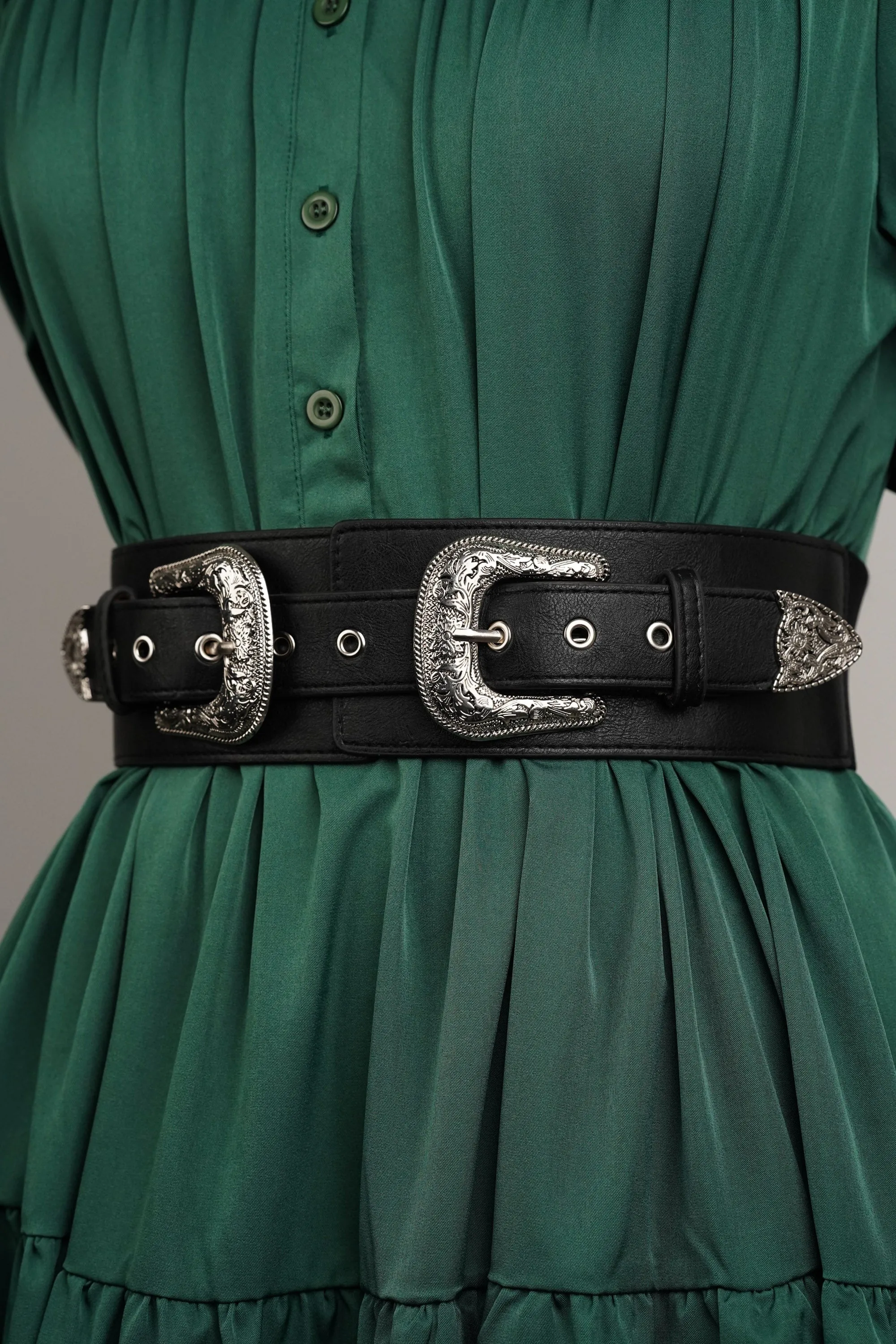 Double Buckle Elastic Belt