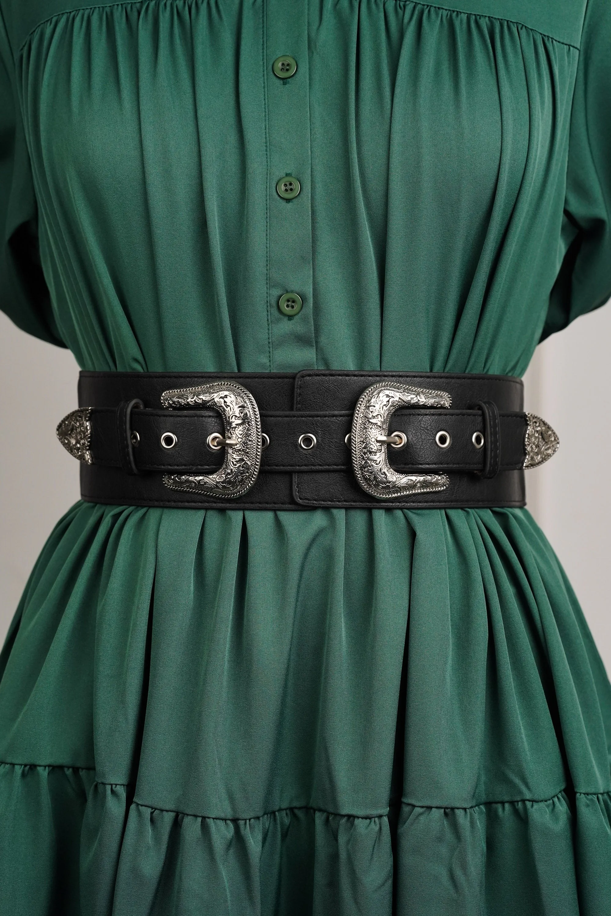 Double Buckle Elastic Belt