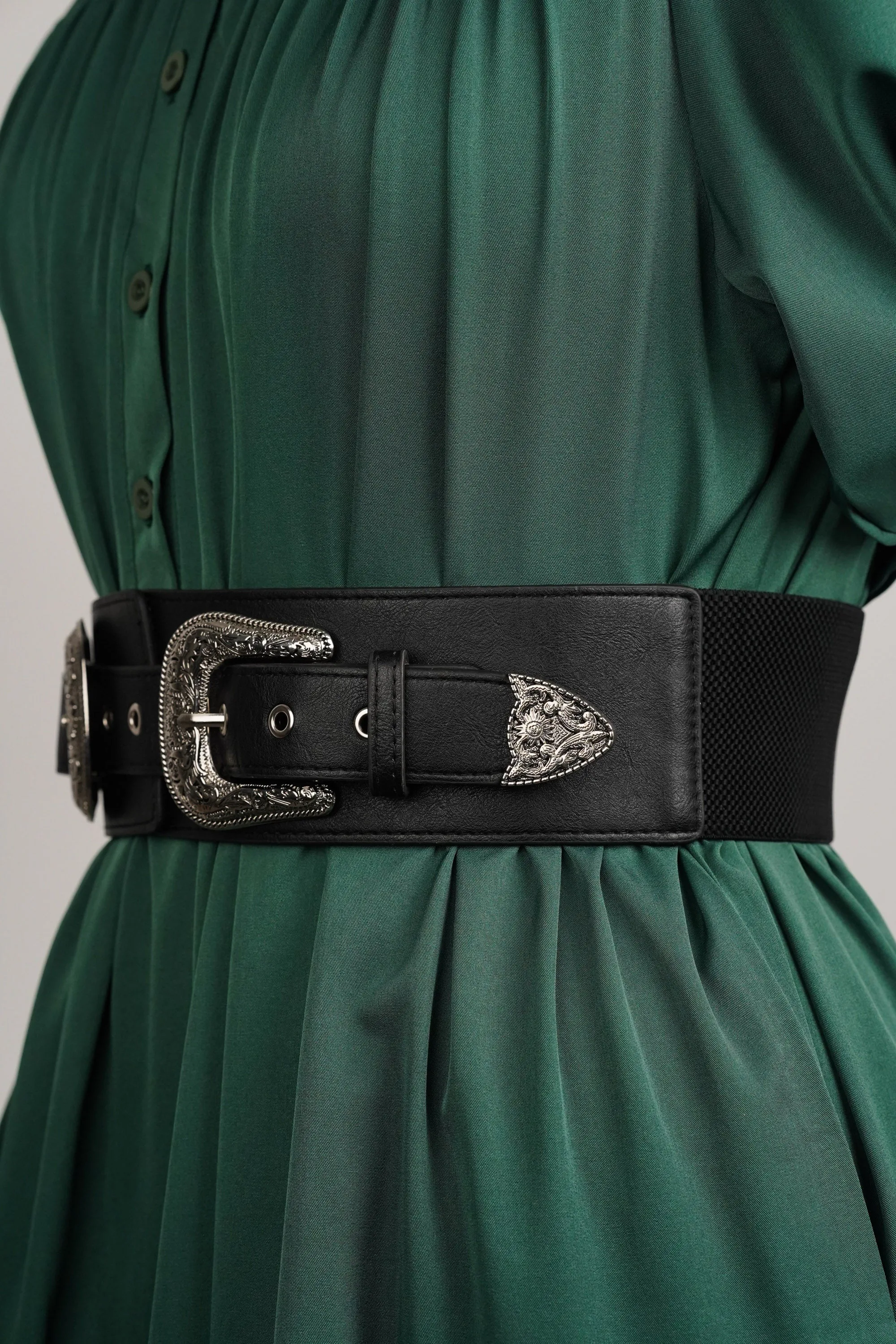 Double Buckle Elastic Belt