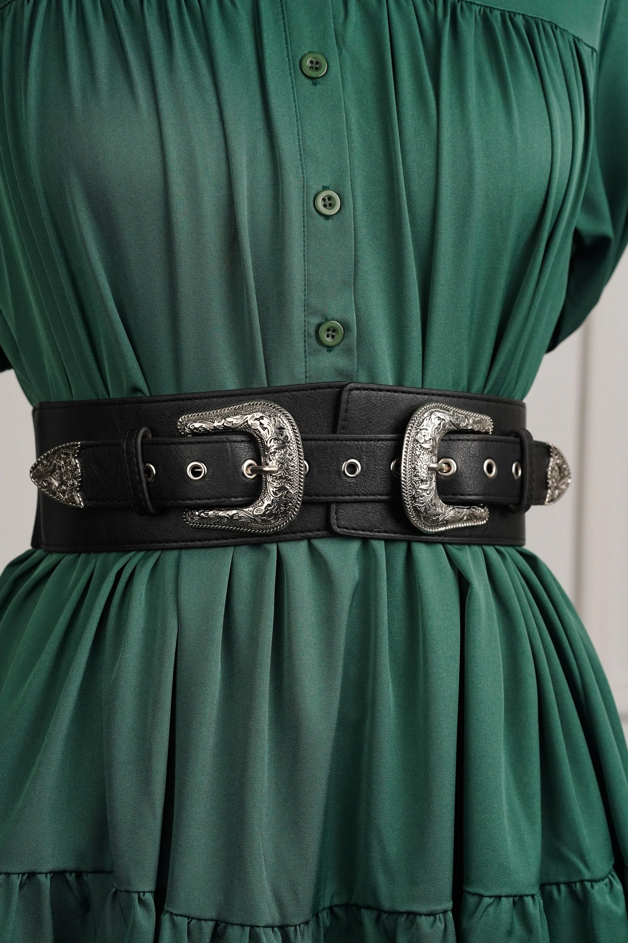 Double Buckle Elastic Belt