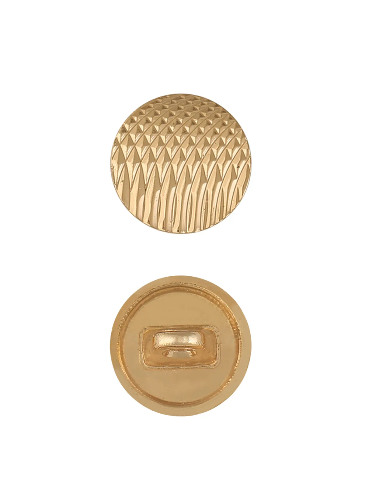 Elegant Round Shape Shiny Golden Engraved Design Button