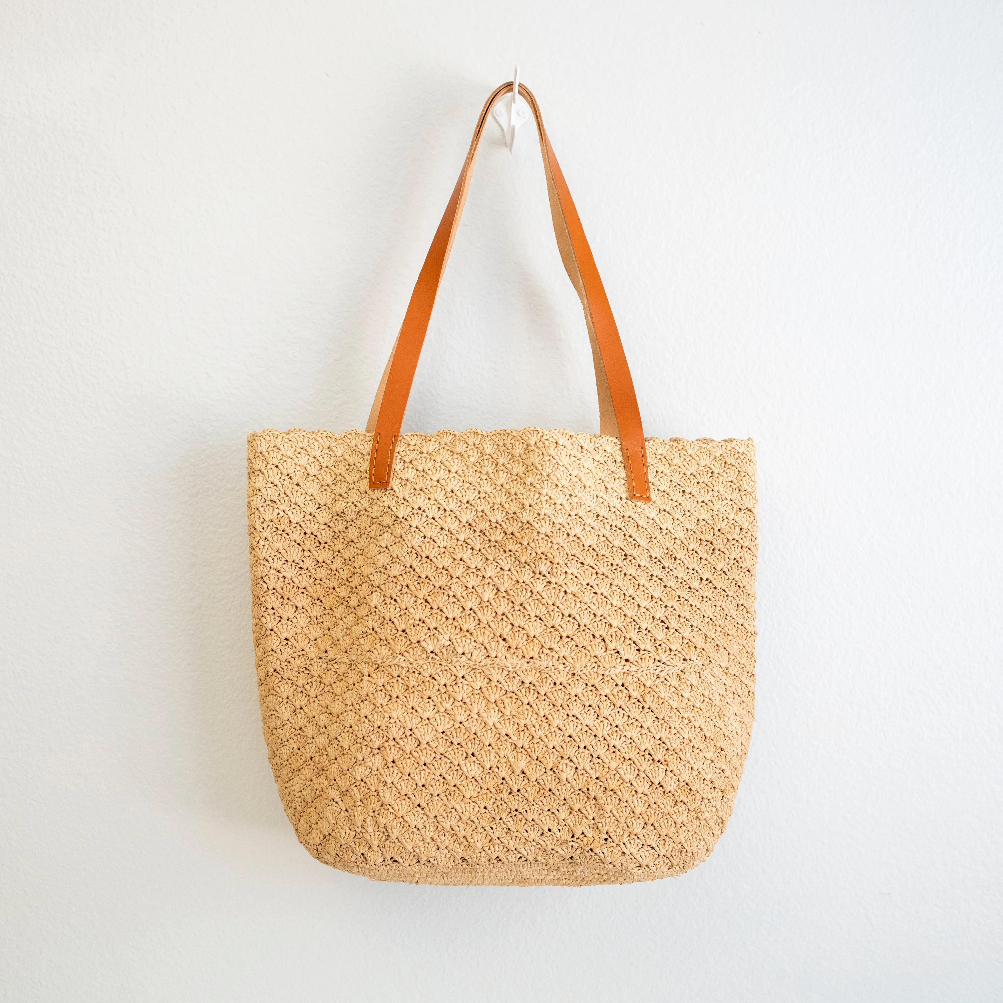 Elena Handbags Women's Soft Raffia Woven Summer Straw Tote