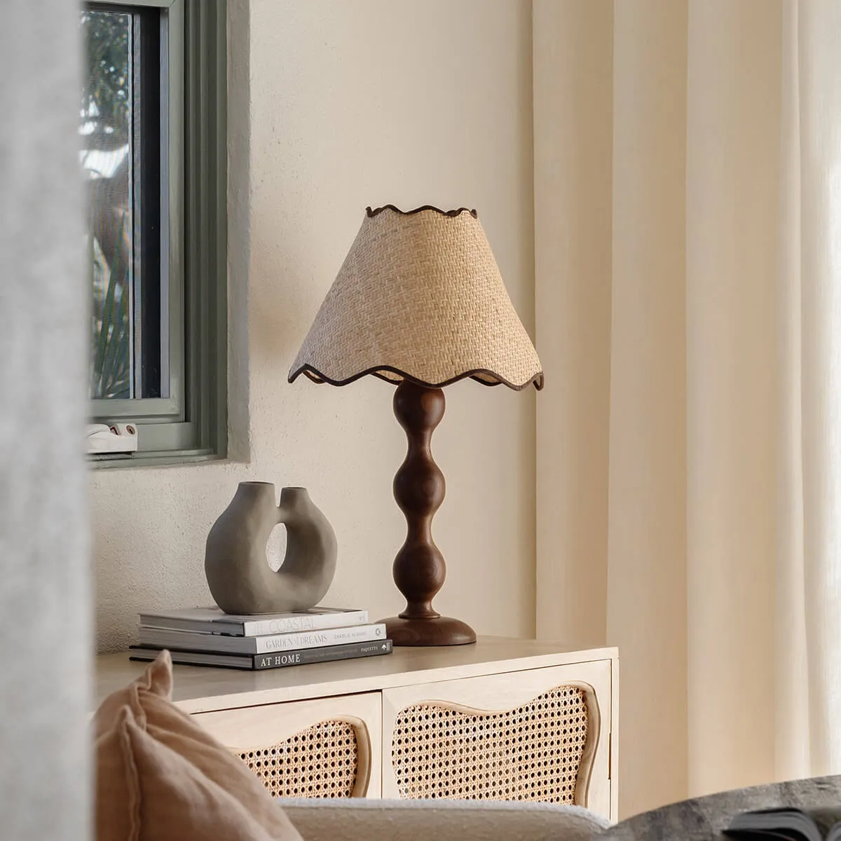 Evie Table Lamp - Walnut