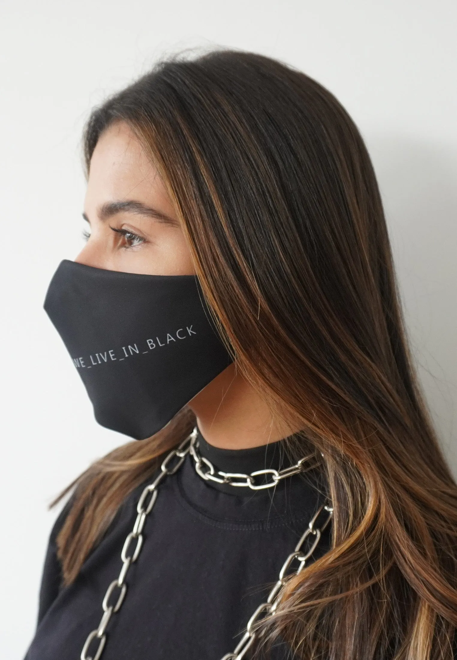 FACE MASK WE LIVE IN BLACK