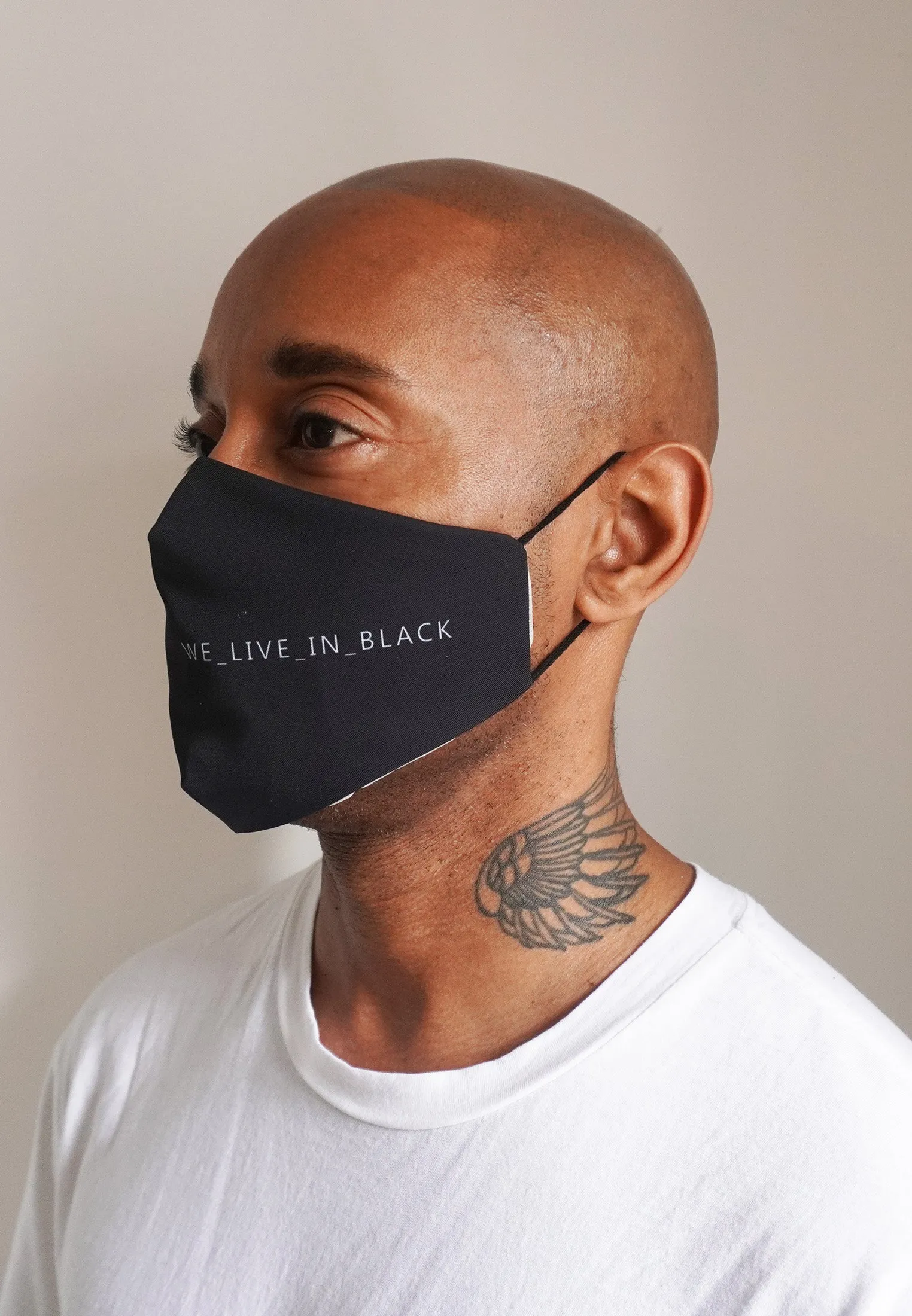 FACE MASK WE LIVE IN BLACK