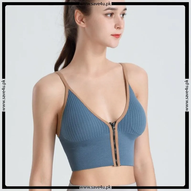 Front Open Crop Top Fashionable Bra