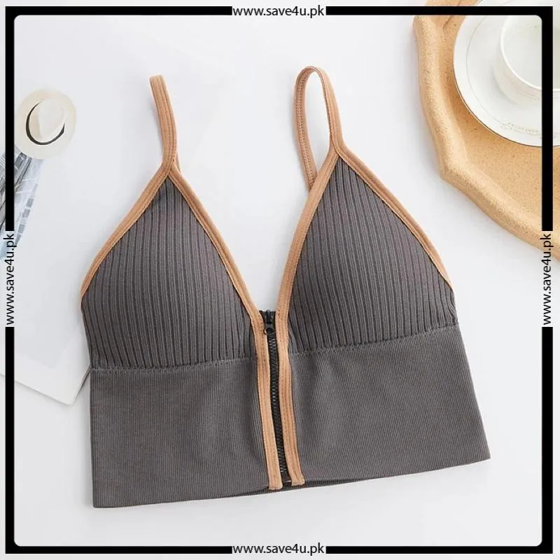 Front Open Crop Top Fashionable Bra