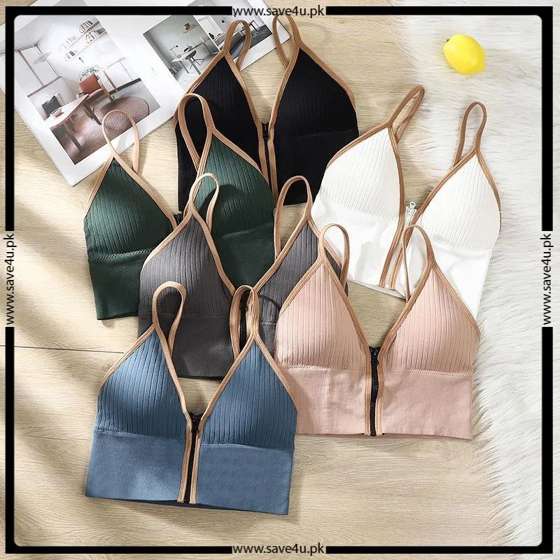 Front Open Crop Top Fashionable Bra