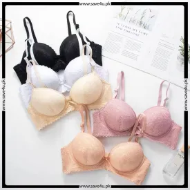 Full Lace Trim Design Elegant Push Up Bra