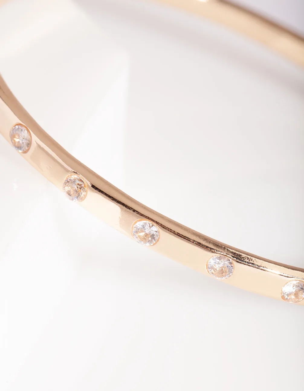 Gold Diamante Classic Bangle