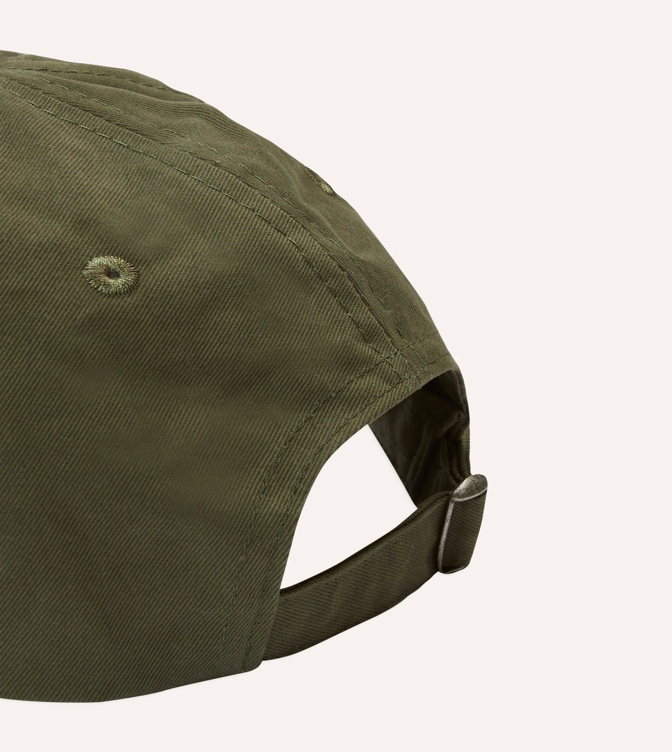 Green Chainstitch 'D' Cotton Twill Baseball Cap