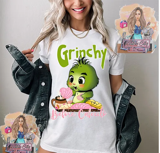 Grinchy Before Cafecito White Tee