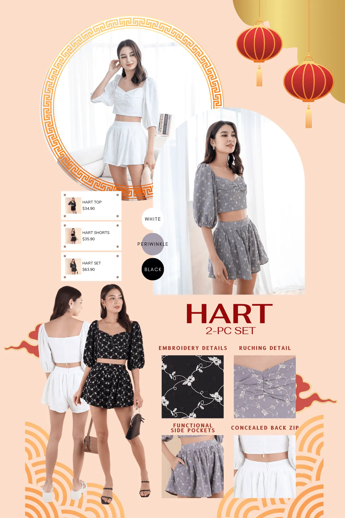 HART 2-PC SET IN BLACK