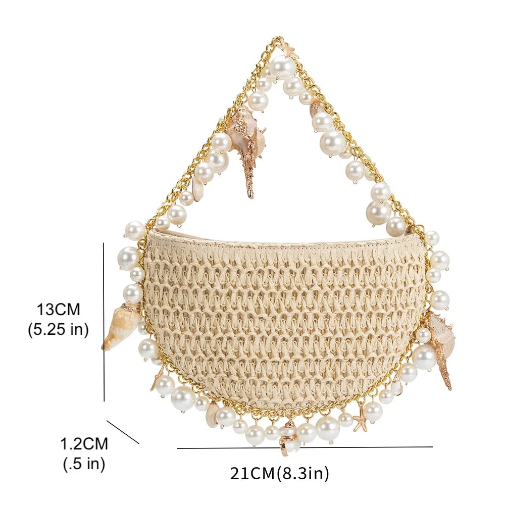 Isla Blue Small Straw Top Handle Bag - FINAL SALE