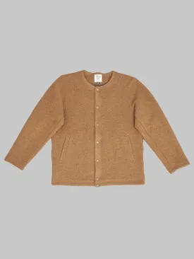 Jackman Wool Collarless Cardigan Camel