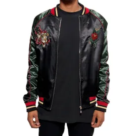 Japanese Tiger Satin Gucci Color Embroidery Souvenir Jacket