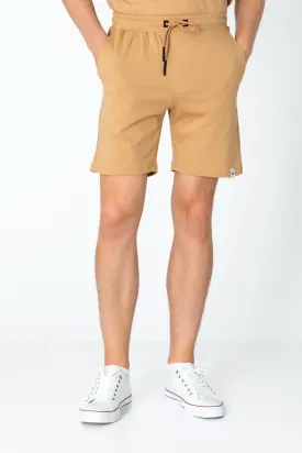 Lightweight Cotton Shorts - Camel