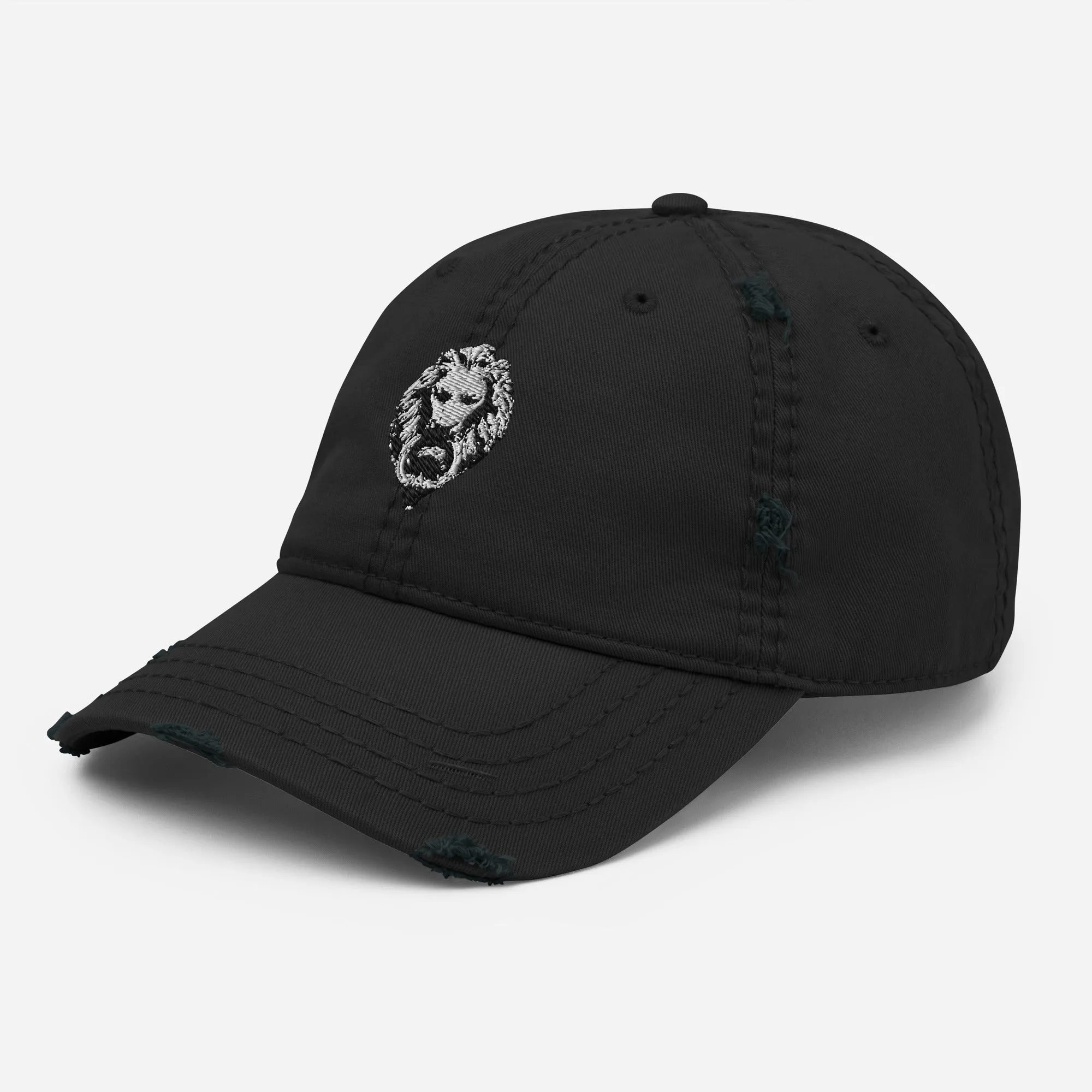 Lion Distressed Dad Hat