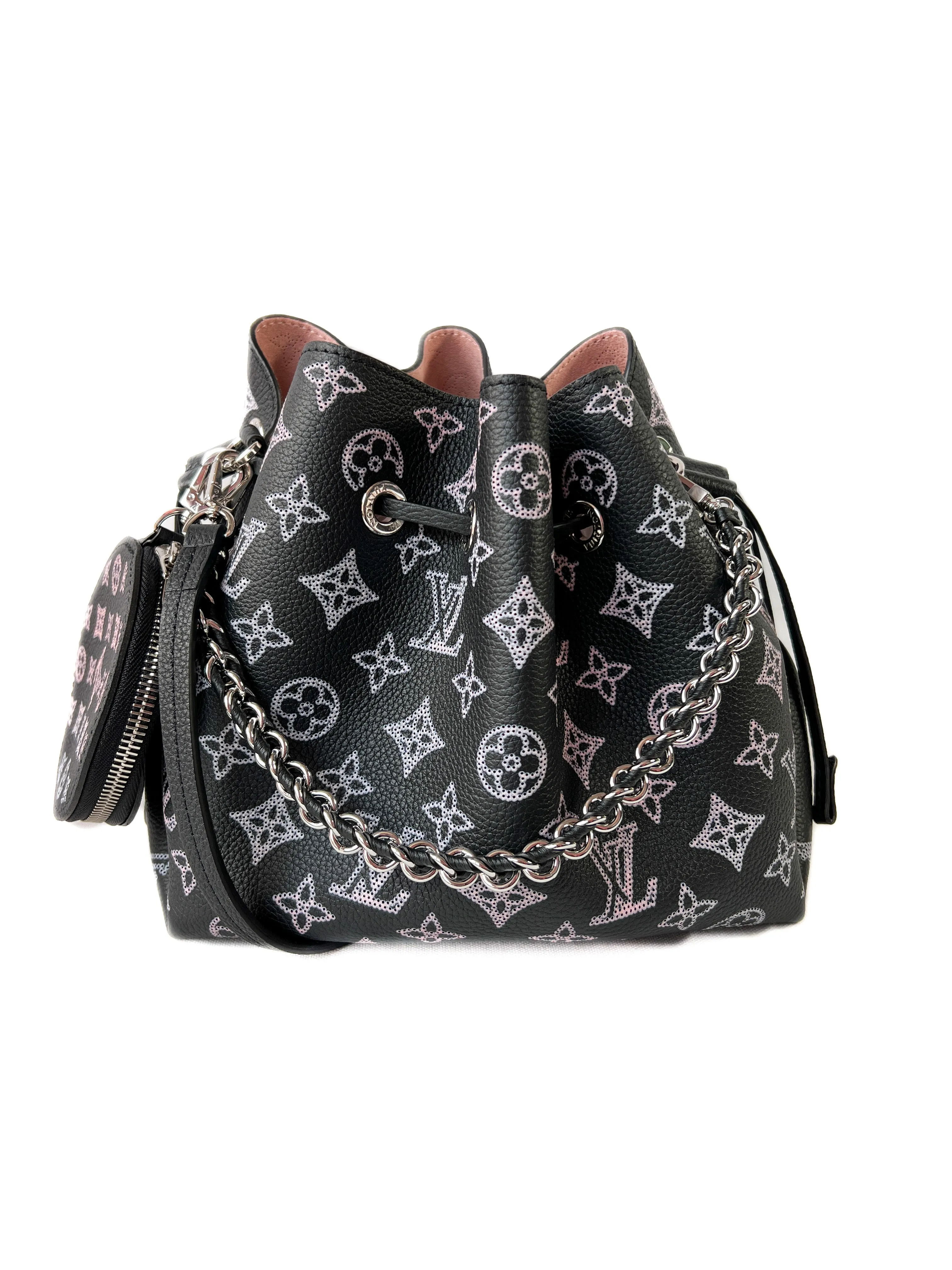 Louis Vuitton black multi color Bella Mahina bucket crossbody