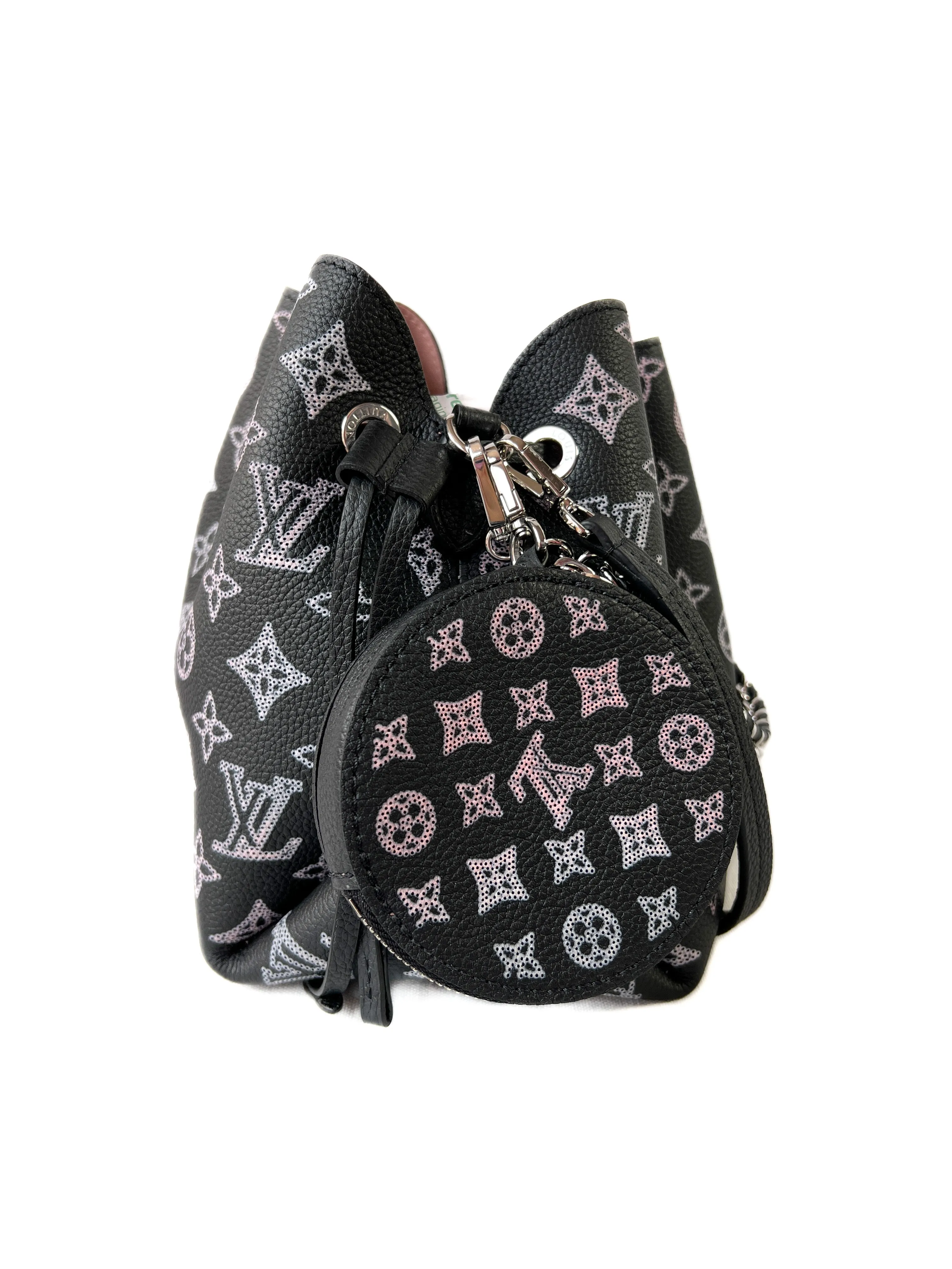 Louis Vuitton black multi color Bella Mahina bucket crossbody