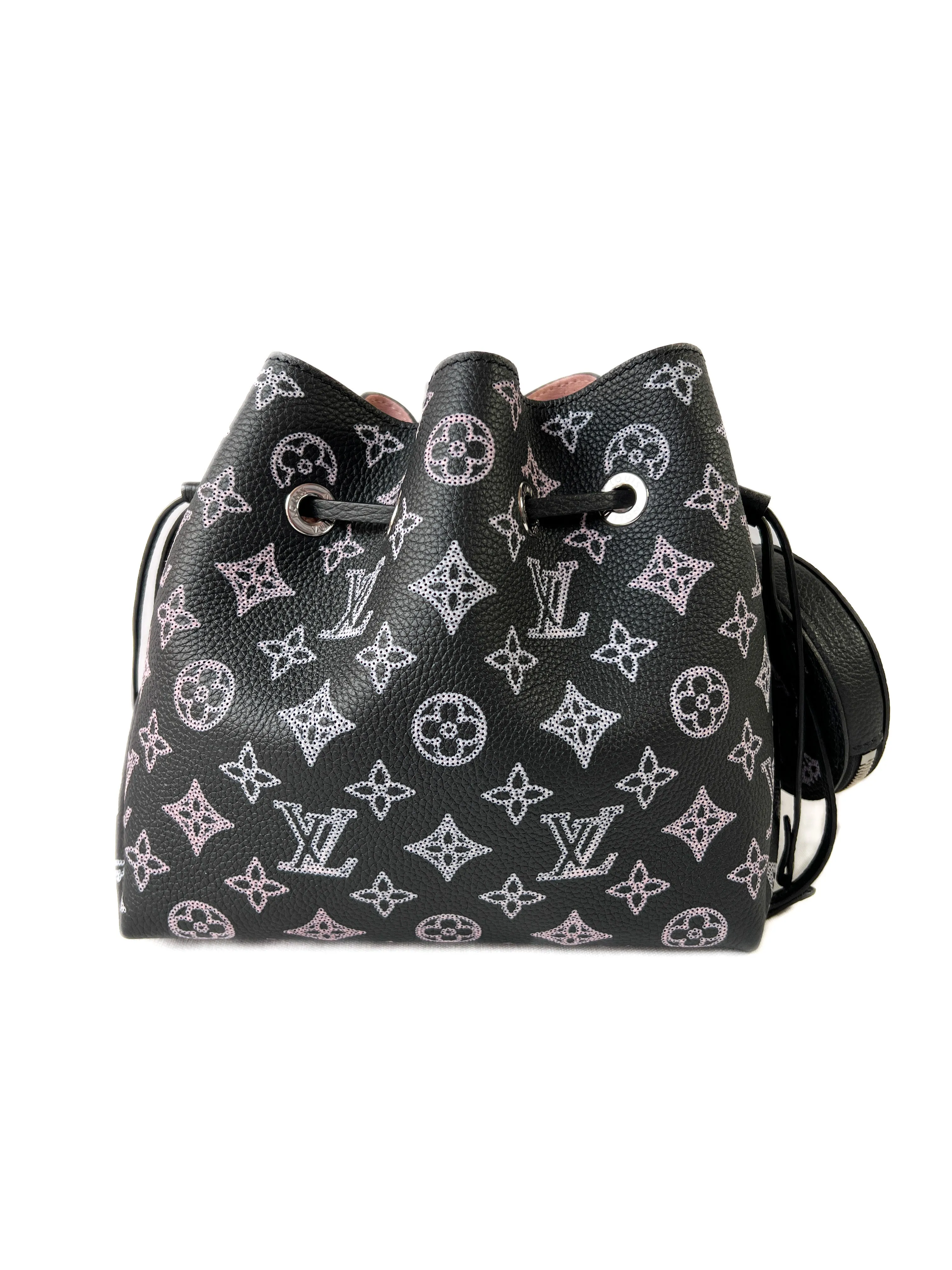 Louis Vuitton black multi color Bella Mahina bucket crossbody