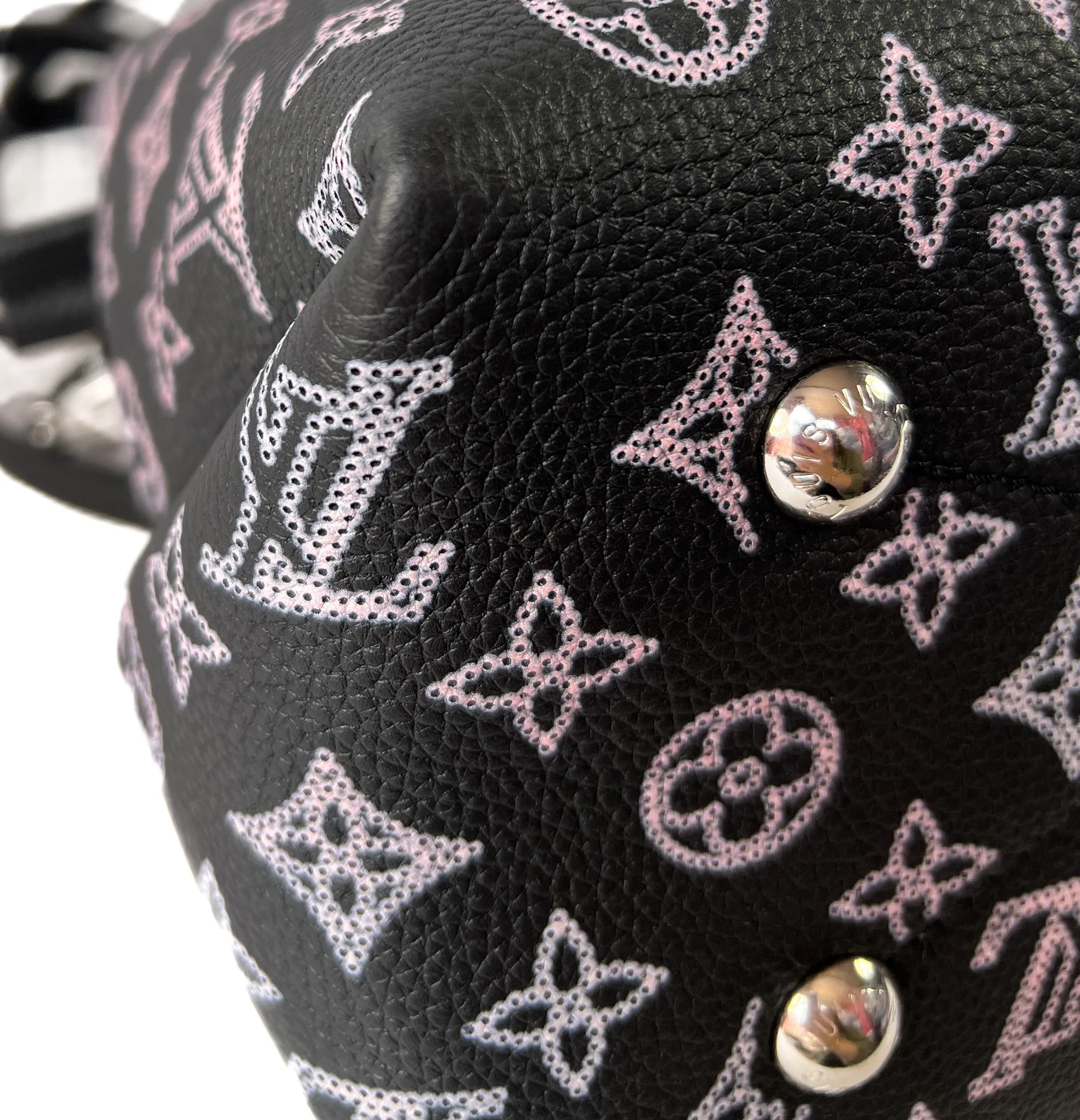 Louis Vuitton black multi color Bella Mahina bucket crossbody