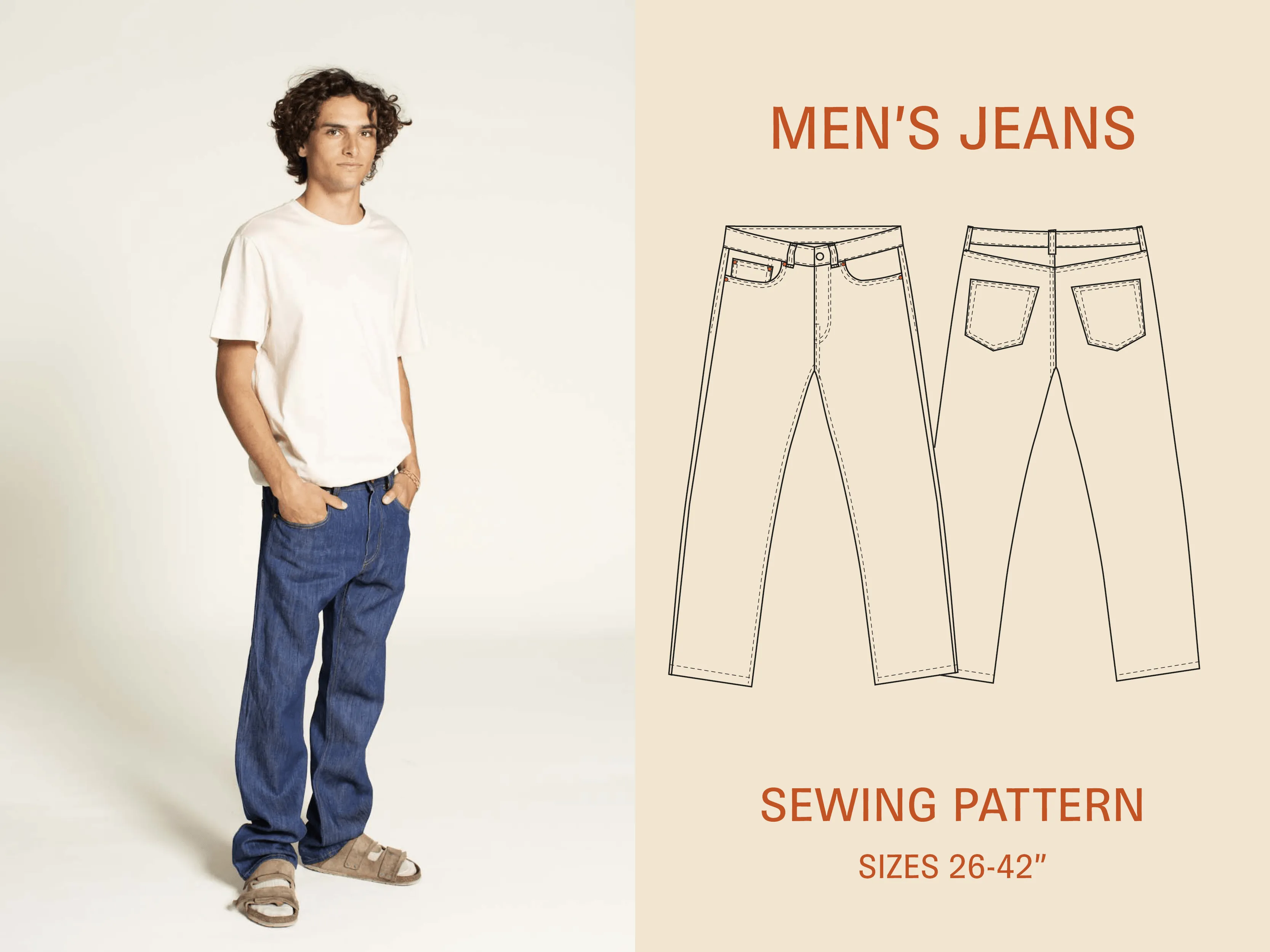 Men's Jeans - Printed Pattern