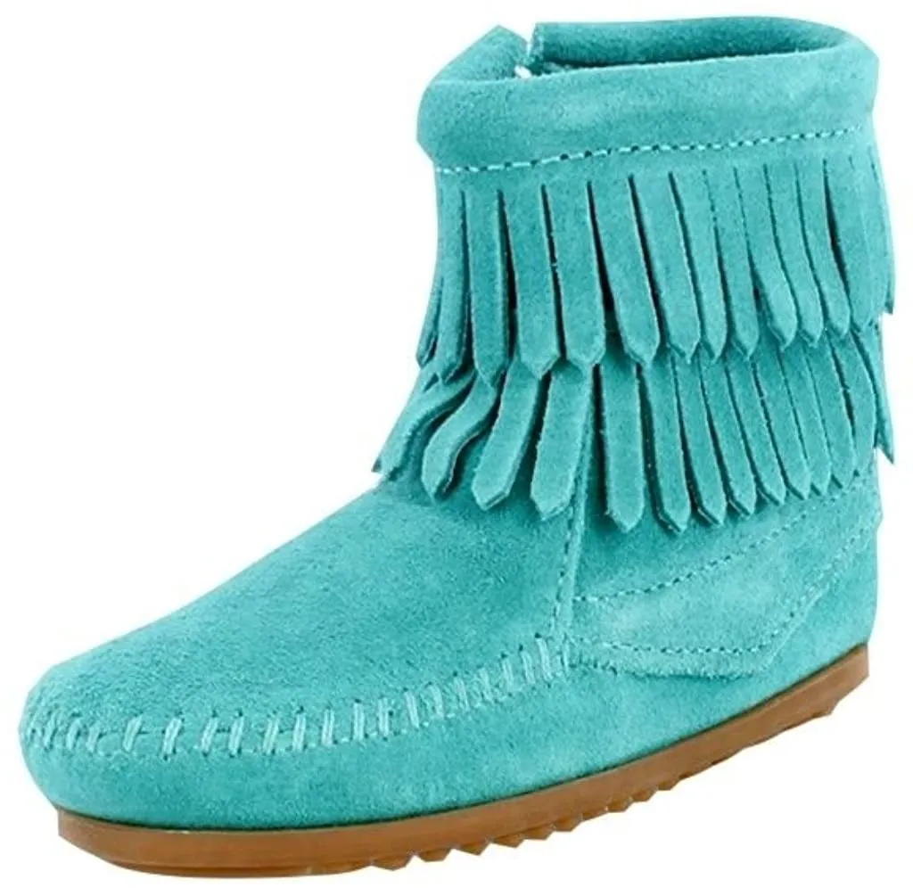 Minnetonka Child's Double Fringe Side Zip Boot