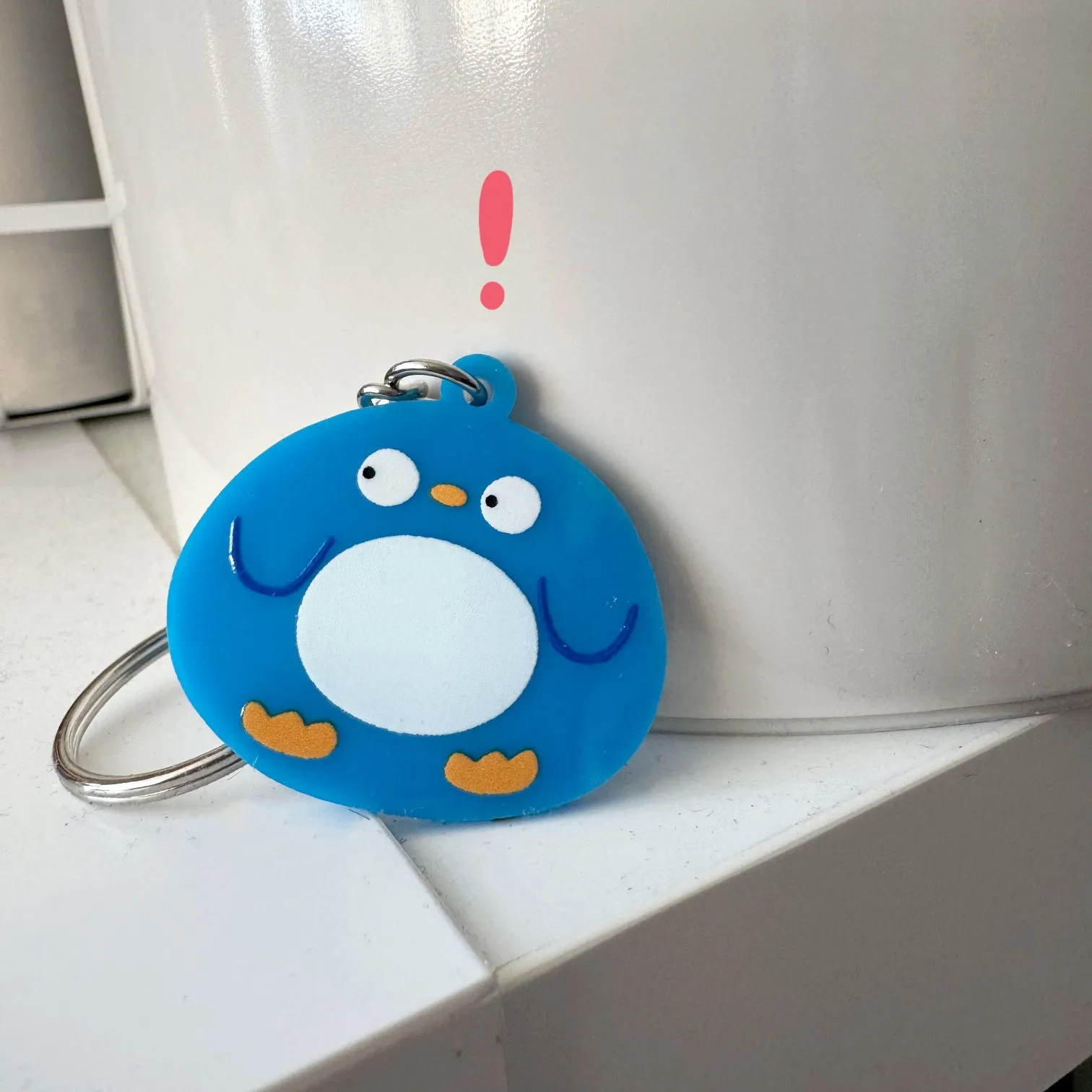 Money Penguin Charm - Blue Acrylic