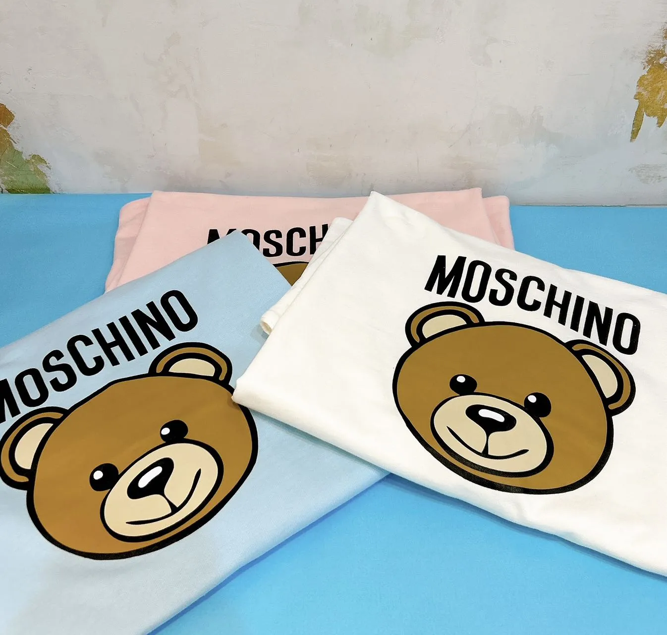 Moschino Baby Logo Print Cotton Blanket