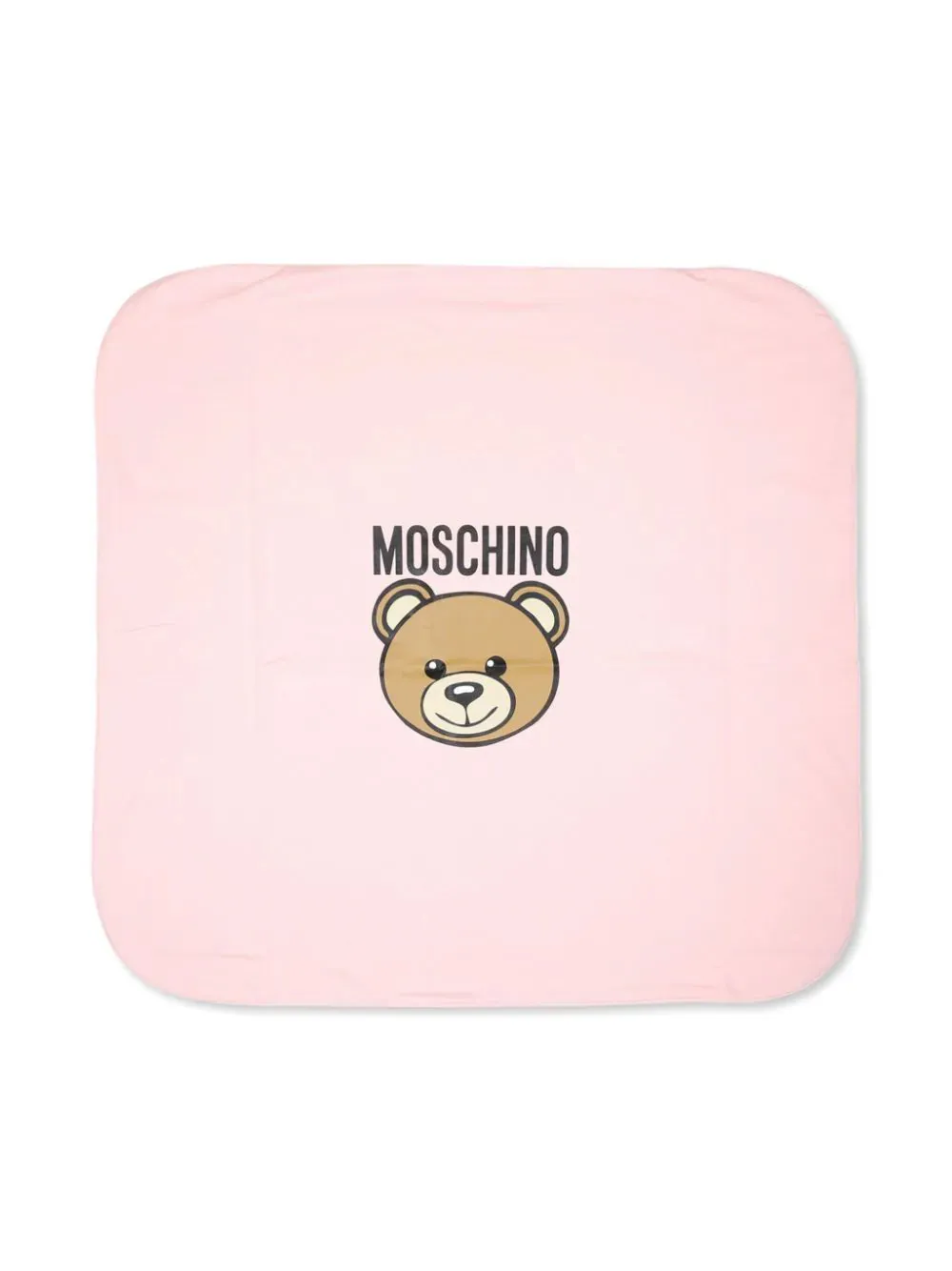 Moschino Baby Logo Print Cotton Blanket