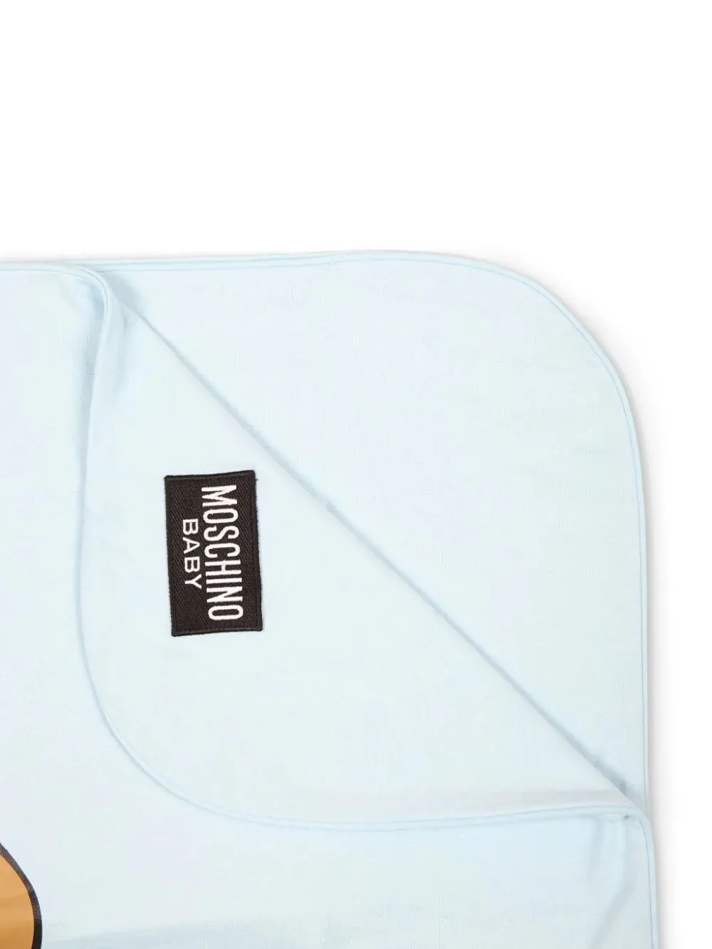 Moschino Baby Logo Print Cotton Blanket