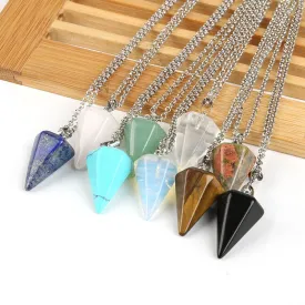 Natural Stone Hexagonal Pendant