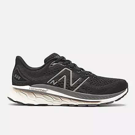 New Balance Fresh Foam X 860v13 Wide (2E) Men's -  Black with white and magnet