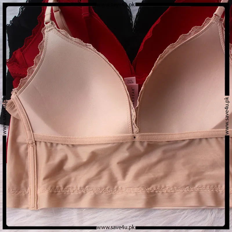 Non-Wired Thin Padded Knot Bra For Ladies