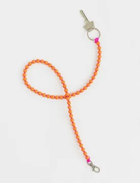 Orange and Pink Long Perlen Key Chain