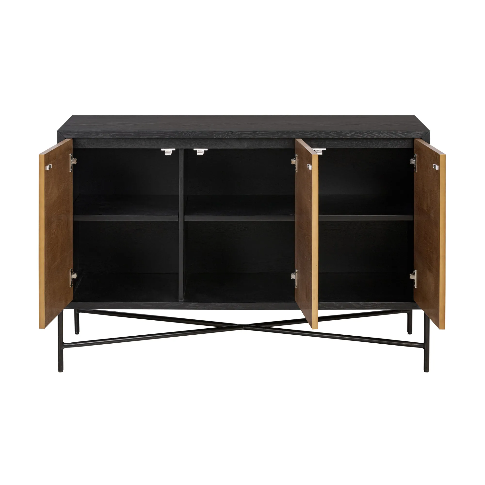 Parker 505ST48A Credenza - Black/Walnut/White Ashe/Cherry/Black Oak