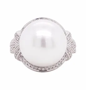 Pearl & Diamond Statement Ring