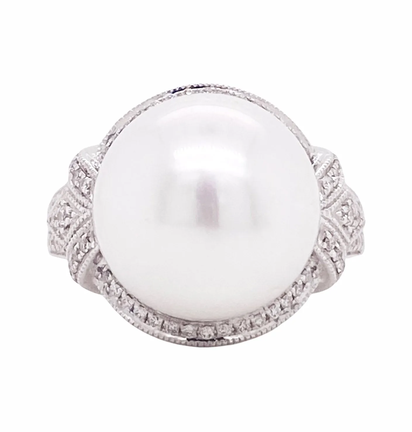 Pearl & Diamond Statement Ring