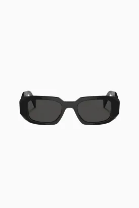 Prada Iconic Rectangle Sunglasses - Black/ Dark Grey