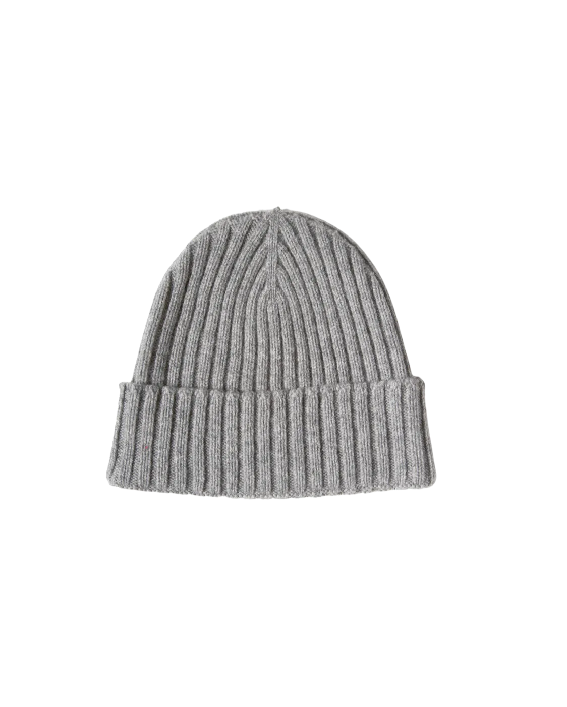 Pure Cashmere Ribbed Hat Medium Grey