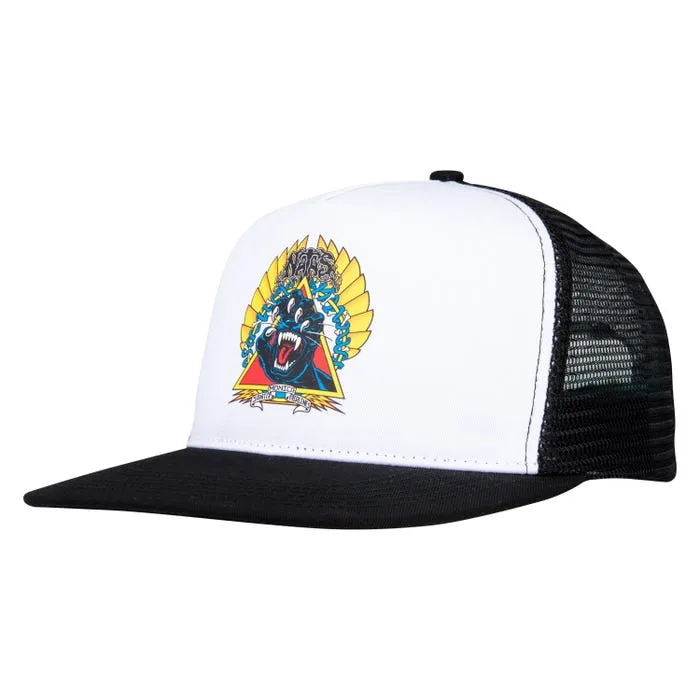 SANTA CRUZ - Natas Screaming Panther Cap - WHITE/BLACK