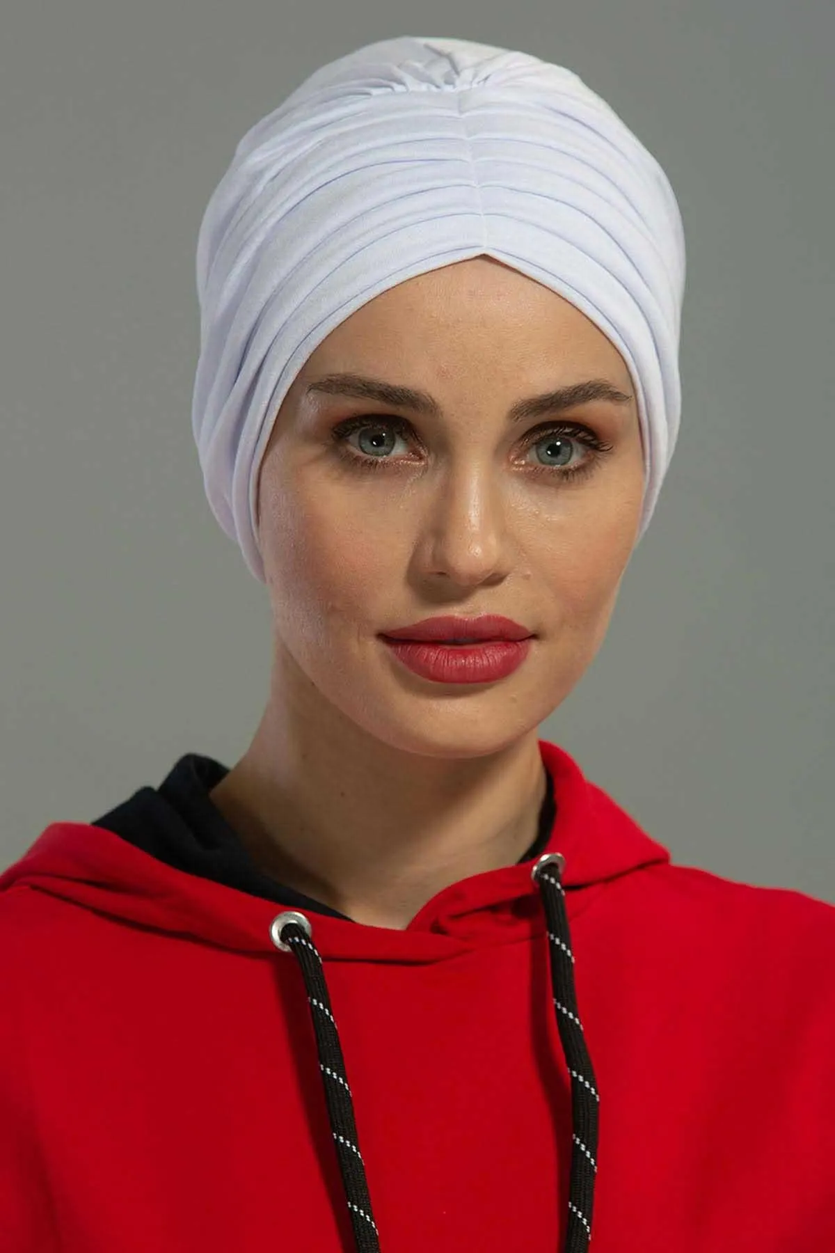 Shirred Elegance Head Turban For Women Fashion Instant Turban Shirred Head Scarf, Plain & Comfortable Stylish Bonnet Cap for Women,B-13