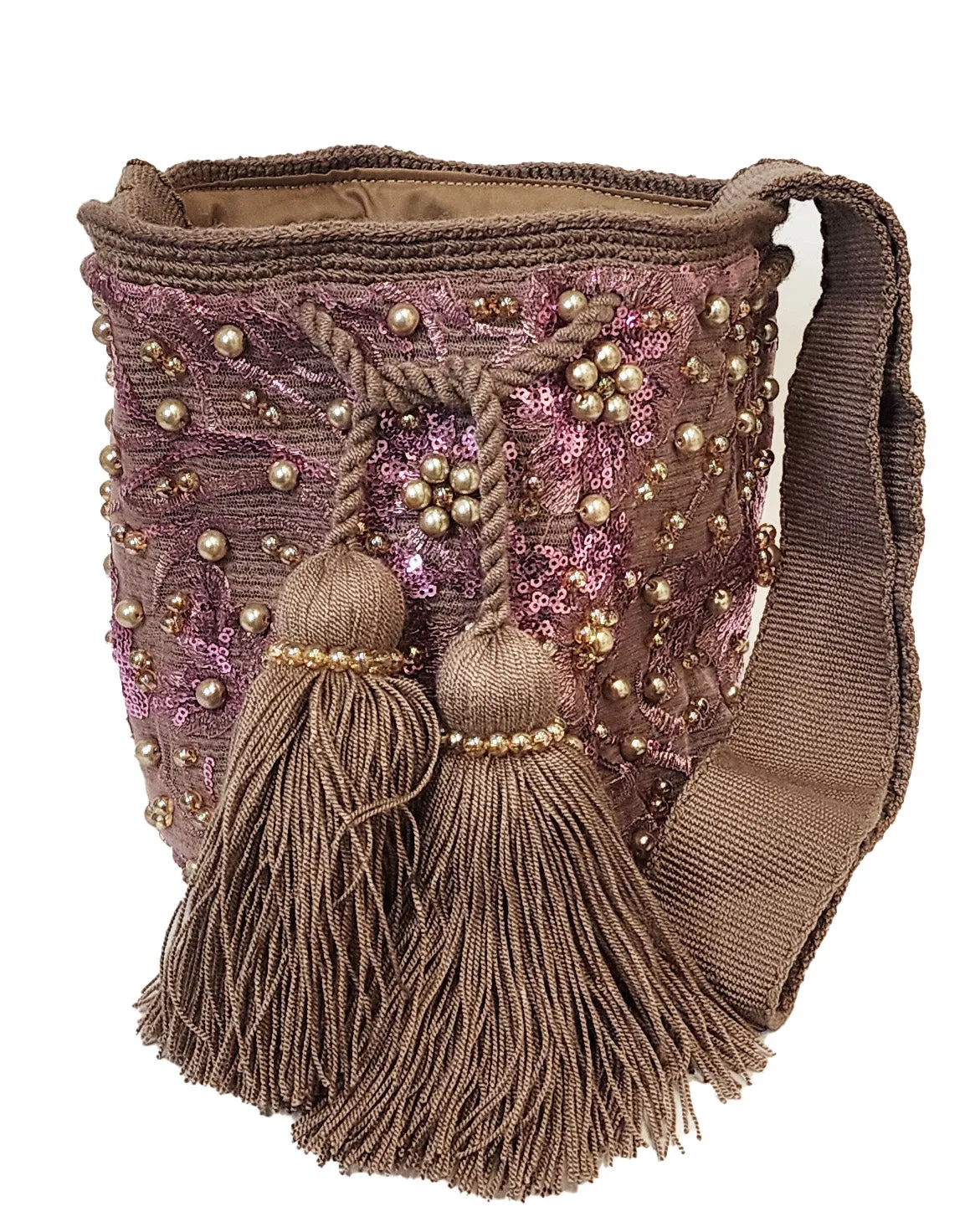 Skye Medium Crossbody Mochila with Crystals and Pearls