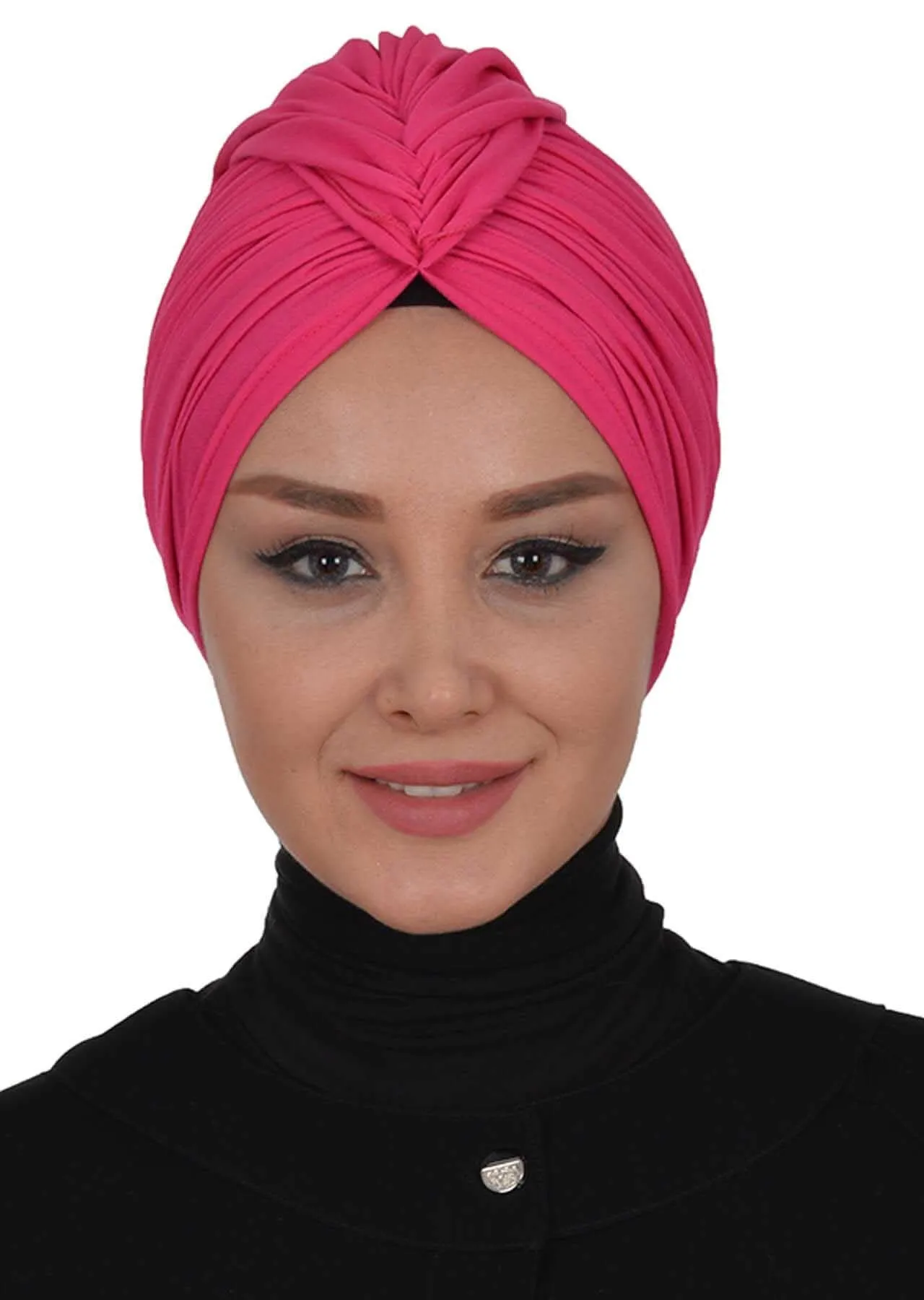 Smocked Shirred Instant Turban for Women, Cotton Lightweight Head Wrap with a Beautiful Design, Stylish Chemo Headwear Turban for Women,B-1